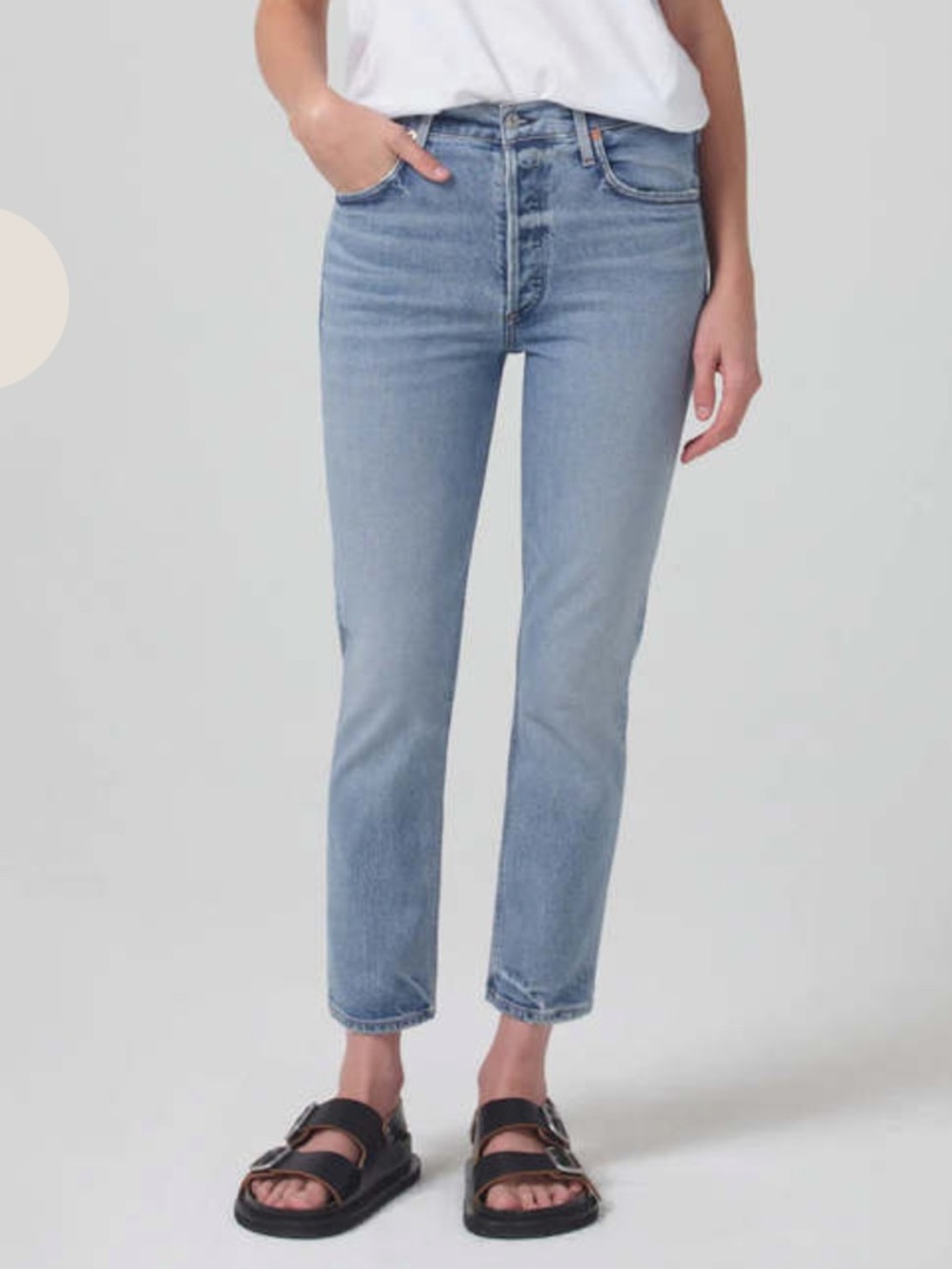 Citizens of Humanity Charlotte Crop Jean in Light/Medium Wash